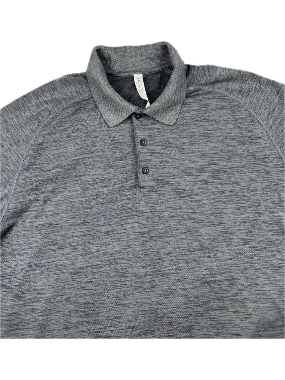 Lululemon Polo Shirt Metal Vent Tech Gray Athletic Gym Mens XXL